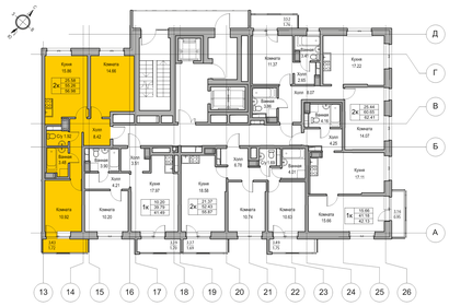 61,7 м², 2-комнатная квартира 9 950 000 ₽ - изображение 45
