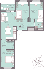 Квартира 79,2 м², 3-комнатная - изображение 1