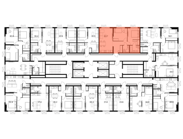 57,5 м², 2-комнатная квартира 13 195 507 ₽ - изображение 19