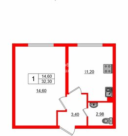 35 м², 1-комнатная квартира 3 200 000 ₽ - изображение 26