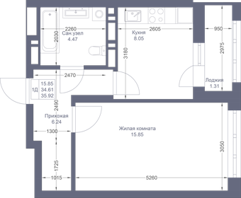 35,9 м², 1-комнатная квартира 8 692 640 ₽ - изображение 56