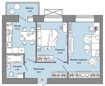 57 м², 2-комнатная квартира 8 561 326 ₽ - изображение 27