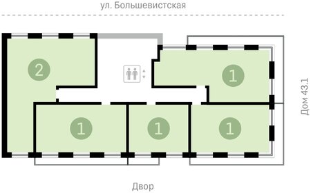 Квартира 36,4 м², 2-комнатная - изображение 2