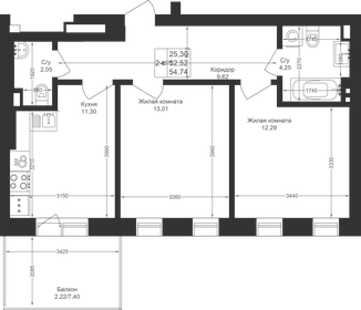 56 м², 2-комнатная квартира 9 119 850 ₽ - изображение 47