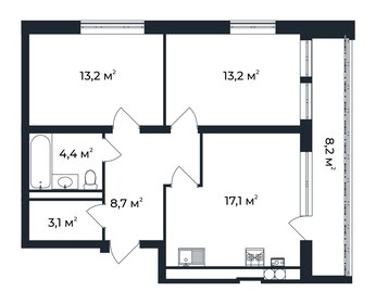 64,5 м², 2-комнатная квартира 9 086 168 ₽ - изображение 80