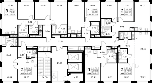 39,6 м², 1-комнатная квартира 15 573 529 ₽ - изображение 70