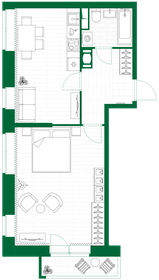 47,5 м², 1-комнатные апартаменты 13 490 000 ₽ - изображение 102