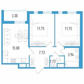 54,3 м², 2-комнатная квартира 8 550 675 ₽ - изображение 11