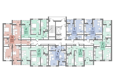 83,7 м², 3-комнатная квартира 9 400 000 ₽ - изображение 79