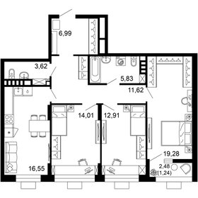 88 м², 3-комнатная квартира 17 504 040 ₽ - изображение 31