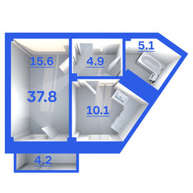 37,8 м², 1-комнатная квартира 3 099 600 ₽ - изображение 12