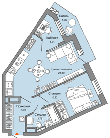 48 м², 2-комнатная квартира 6 721 188 ₽ - изображение 15