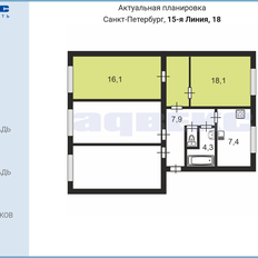 34,2 м², 2 комнаты - изображение 1