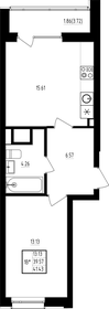 41,9 м², 1-комнатная квартира 8 499 000 ₽ - изображение 61