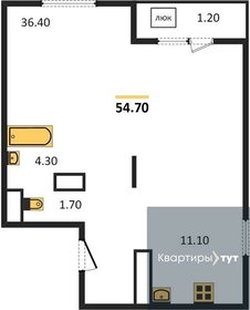 76 м², 1-комнатная квартира 7 000 000 ₽ - изображение 27