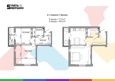 23,4 м², квартира-студия 5 967 929 ₽ - изображение 60