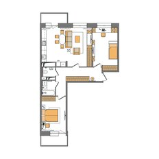 Квартира 79,5 м², 3-комнатная - изображение 3