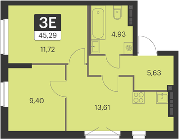 45 м², 2-комнатная квартира 5 500 000 ₽ - изображение 37