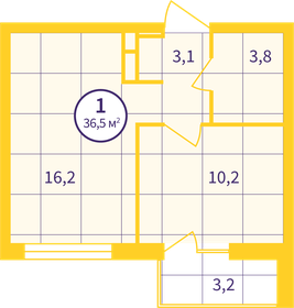 36,4 м², 1-комнатная квартира 4 720 000 ₽ - изображение 65