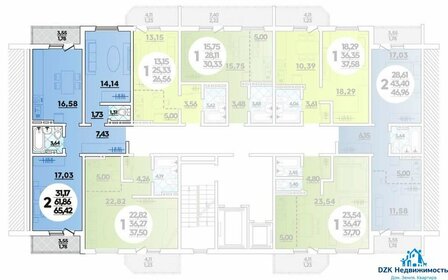 Квартира 66 м², 2-комнатная - изображение 1