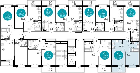 35,1 м², 1-комнатная квартира 13 957 914 ₽ - изображение 17