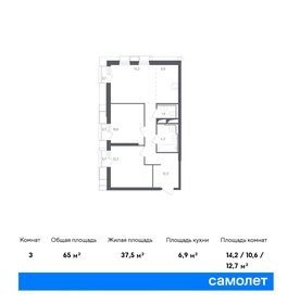 62,6 м², 2-комнатные апартаменты 14 969 441 ₽ - изображение 52