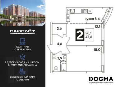 44,2 м², 2-комнатная квартира 7 950 000 ₽ - изображение 66