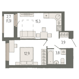 34,5 м², 1-комнатная квартира 7 100 000 ₽ - изображение 44