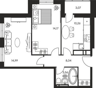 52,8 м², 2-комнатная квартира 8 390 000 ₽ - изображение 11