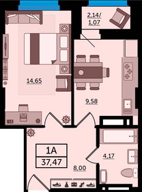 33,1 м², 1-комнатная квартира 4 669 920 ₽ - изображение 31