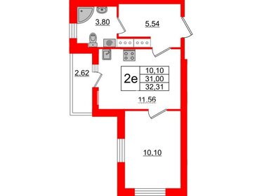 35,6 м², 1-комнатная квартира 5 610 150 ₽ - изображение 21