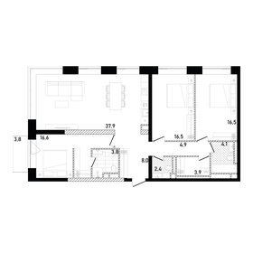 117 м², 5-комнатная квартира 61 000 000 ₽ - изображение 105