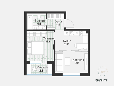 43,2 м², 1-комнатная квартира 6 330 000 ₽ - изображение 17