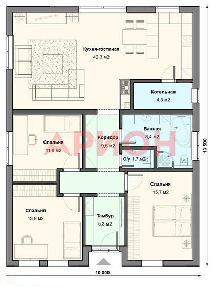 132 м² дом, 9 соток участок 11 500 000 ₽ - изображение 48