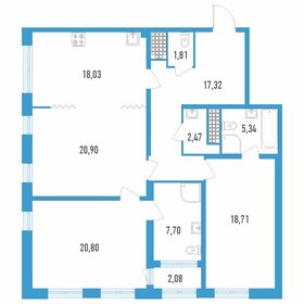 128,5 м², 3-комнатная квартира 31 000 000 ₽ - изображение 57