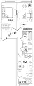 55,3 м², 2-комнатная квартира 14 200 000 ₽ - изображение 70