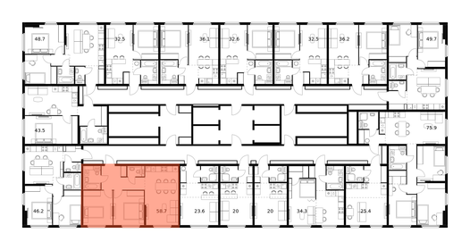 62,4 м², 2-комнатная квартира 12 464 210 ₽ - изображение 18