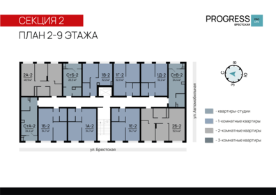 24,5 м², квартира-студия 3 250 000 ₽ - изображение 56