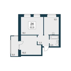 53,6 м², 2-комнатная квартира 11 550 000 ₽ - изображение 33