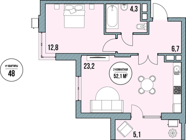 99,2 м², 3-комнатная квартира 9 127 320 ₽ - изображение 45