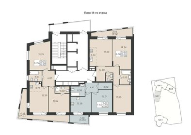 70 м², 3-комнатная квартира 12 600 000 ₽ - изображение 63