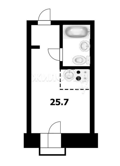 25,7 м², квартира-студия 3 900 000 ₽ - изображение 1