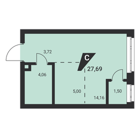 27,7 м², квартира-студия 3 934 035 ₽ - изображение 37