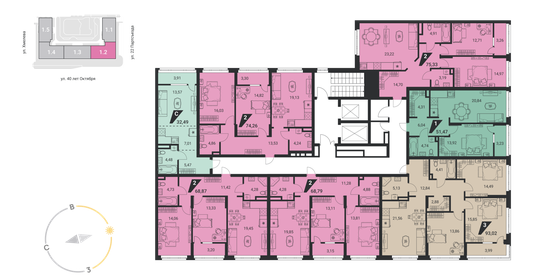 59,6 м², 2-комнатная квартира 4 990 000 ₽ - изображение 78