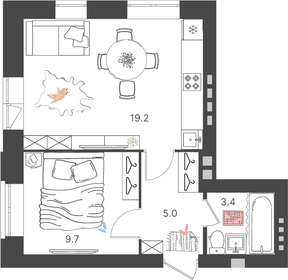 38,5 м², 2-комнатная квартира 2 950 000 ₽ - изображение 94