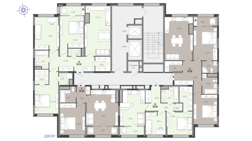 97,5 м², 3-комнатная квартира 10 512 200 ₽ - изображение 23