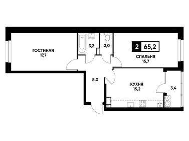 65,2 м², 2-комнатная квартира 6 995 960 ₽ - изображение 9