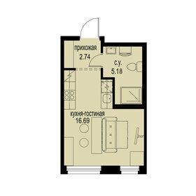 Квартира 24,6 м², студия - изображение 1