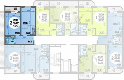 57 м², 3-комнатная квартира 7 000 000 ₽ - изображение 73