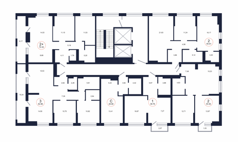 103 м², 3-комнатная квартира 12 500 000 ₽ - изображение 50